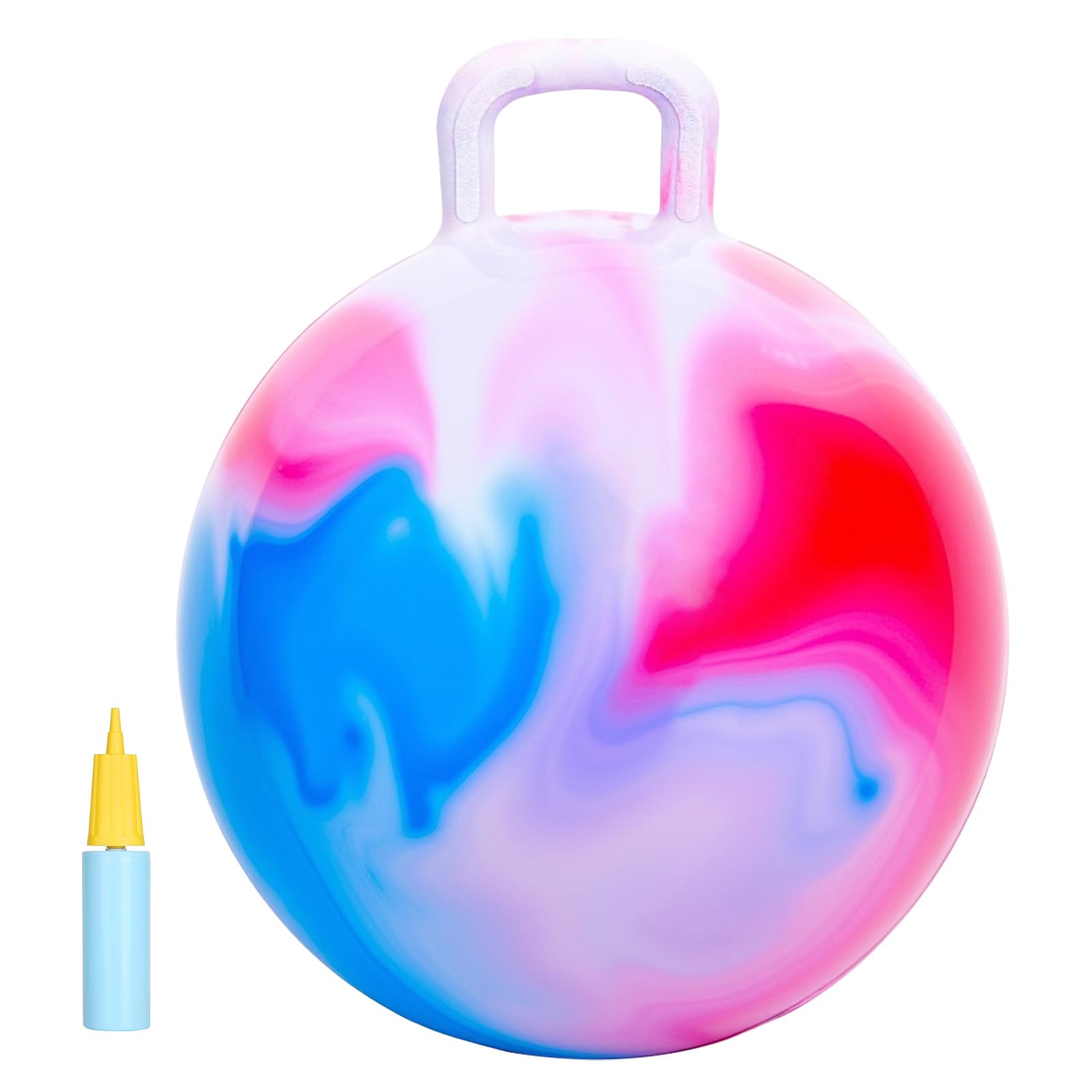 Photo 1 of INPANY Hopper Ball, 18 Inches Bouncy Ball with Handles, Bouncing Bounce Balls Hopper, Inflatable Jumping Hopping Toys for Kids Ages 3-6, Hoppity Hop Girls Boys Gifts, Pump Included