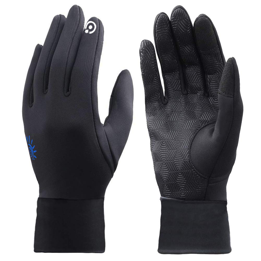 Winter Gloves,Touch Gloves Screen Touch Gloves Touch Screen Gloves Texting Glvoes Running Gloves Cycling Gloves Driving Gloves for Men and Women by FTEOX (Black-Medium)