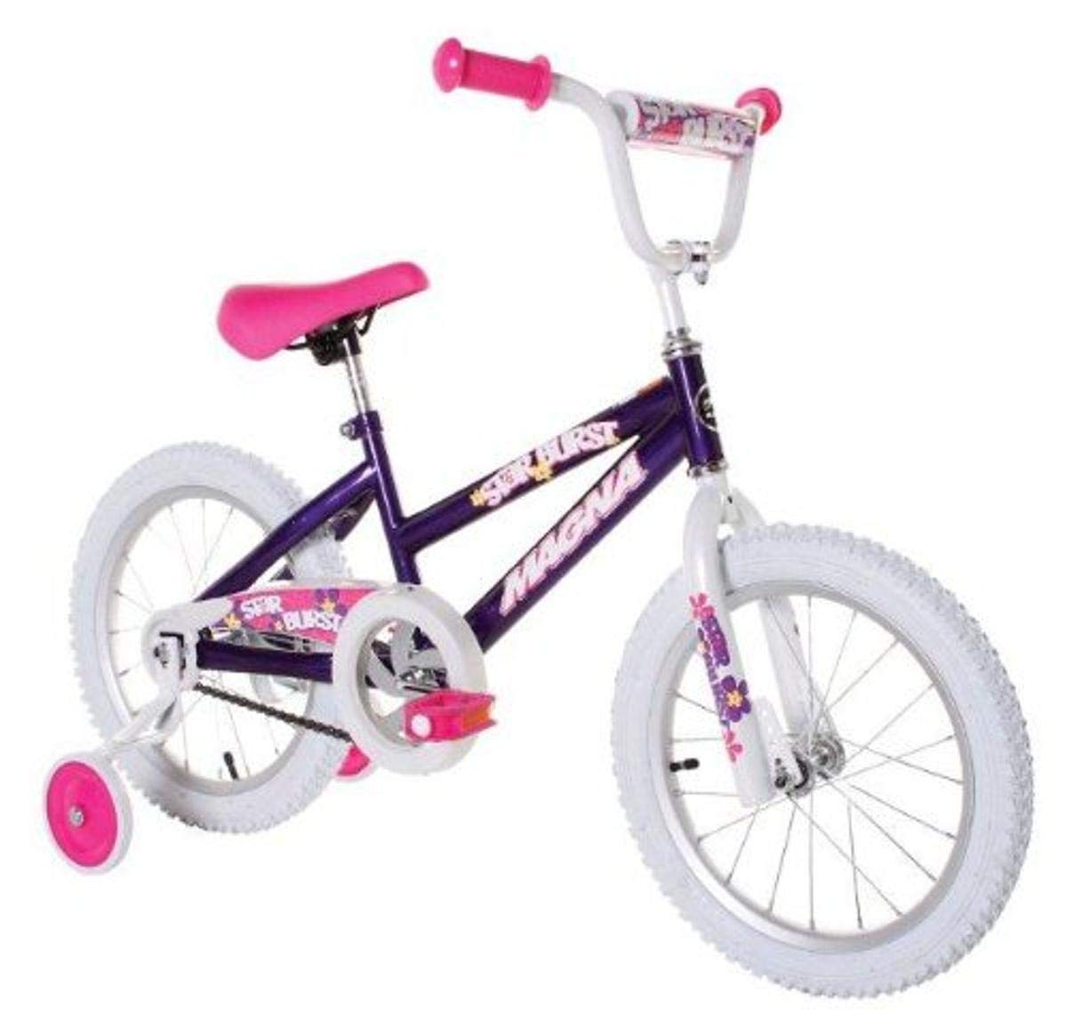 DynacraftMagna Star Burst Bike, 12-20-Inch Wheels, Girls Ages 3-10 Years Old