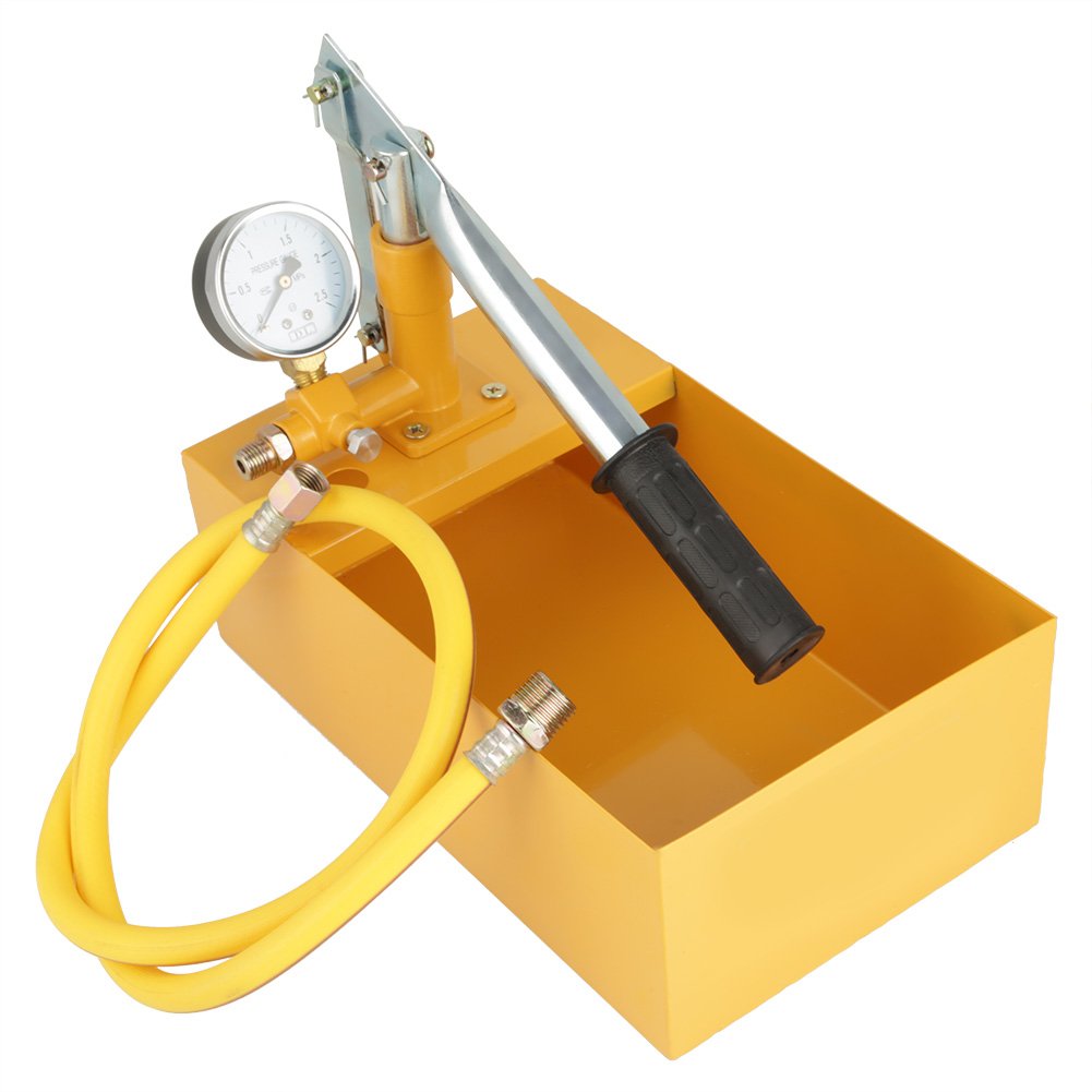 Photo 1 of Focket Water Pump, 2.5MPa 2090g Manual Durable Hydraulic Yellow, Aluminum, Pipeline Tester Tool for Pressure Vessels, Pipes etc