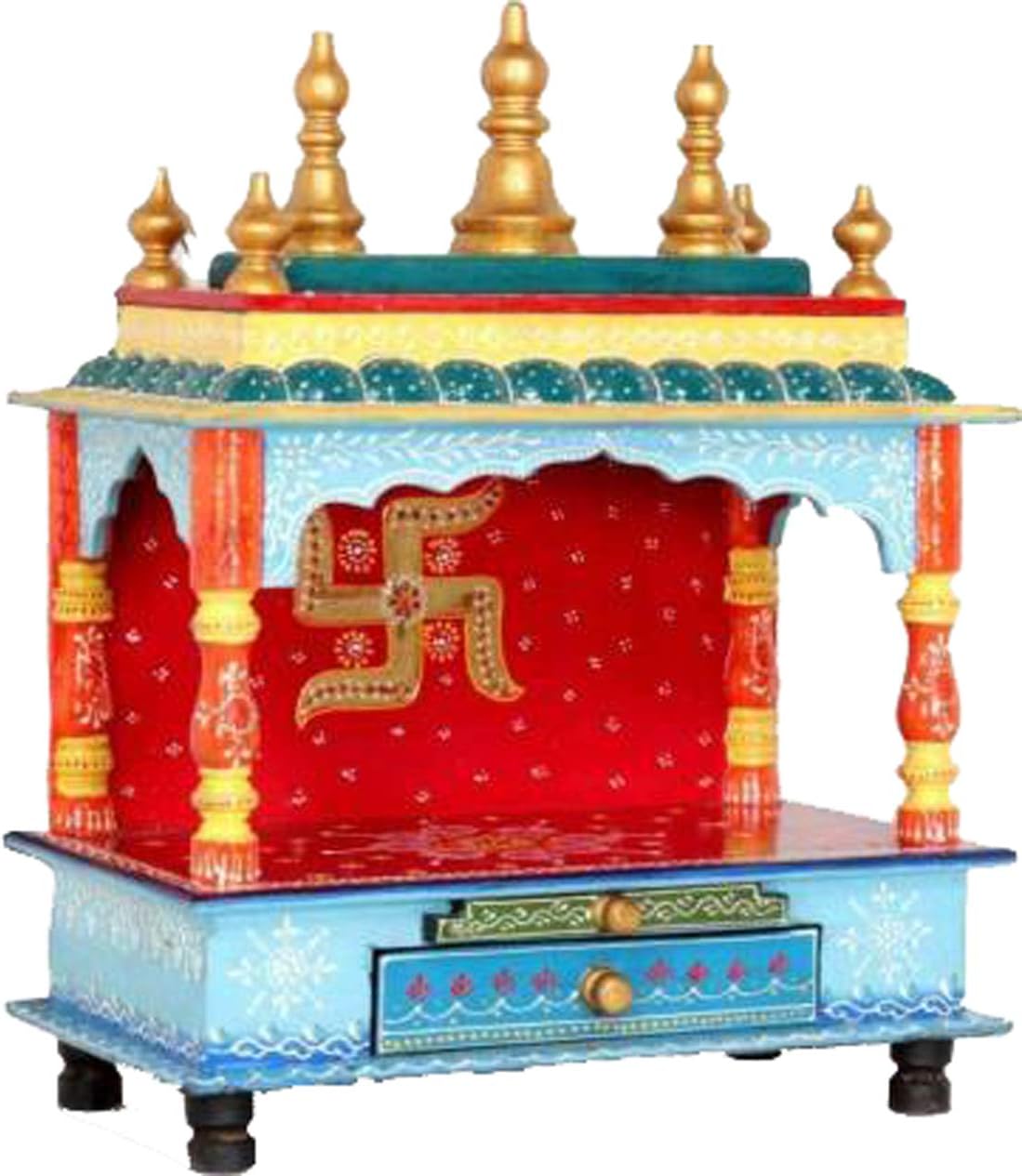 Makan Wooden Temple/Home Temple/puja mandir/Wooden Temple/Temple for Home/puja ghar/Temple/Pooja Mandir/Temple for Home/Office Temple/Navratre/Diwali Festive Season Gifts and puja