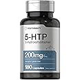 Horbäach 5HTP 200mg Supplement | 180 Capsules | 5 Hydroxytryptophan | Griffonia Simplicifolia | Extra Strength | Non-GMO, Gluten Free