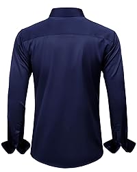 J.VER Men's Dress Shirts Solid Long Sleeve Stretch