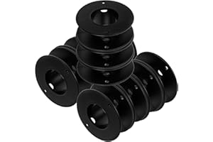 Luxshiny 12pcs Black Plastic Bobbins Thread Supply Wear-Resistant Empty Spools for Sewing Machine Crafts