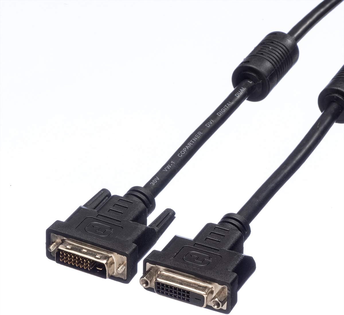 Value 1.0m 24+1 DVI Male to DVI Female Dual Link DVI Monitor Cable