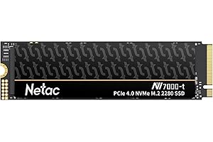 Netac 4TB PCIe Gen4x4 M.2 SSD Up to 7,300 MB/s NVMe Internal Gaming SSD with All-in-one Aluminum Heatspreader High-Performanc