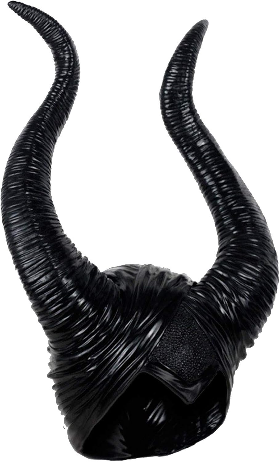 Gothic Black Crow Costume Feather Cape Shawl with Maleficent Horns Cosplay Set: Clothing