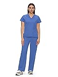 floralhue Scrubs for Women, V-Neck Scrubs Top