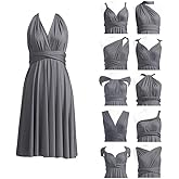 Short Infinity Bridesmaid Dresses Convertible Wrap Midi Multiway Dress