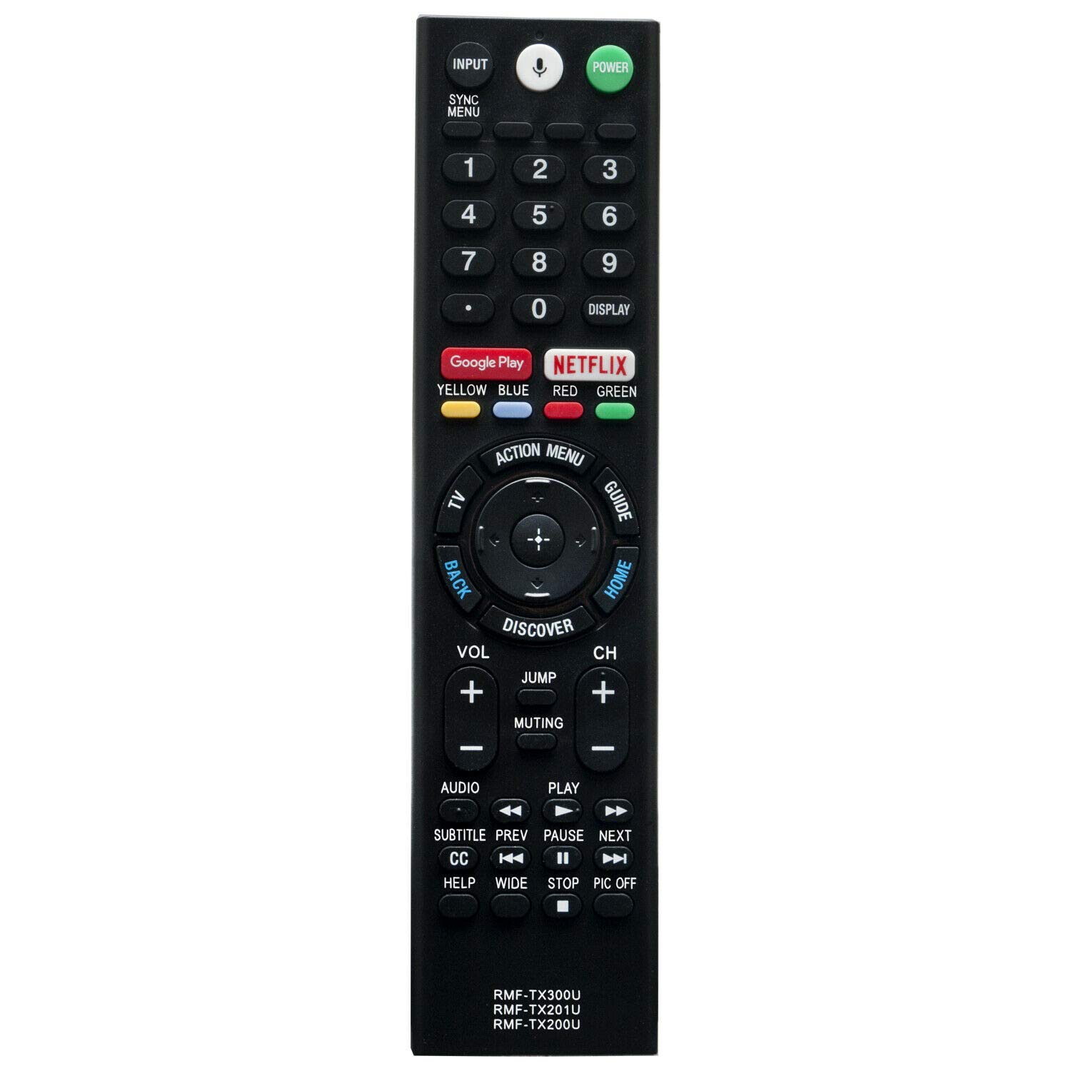 VINABTY RMF-TX300U RMF-TX200U RMF-TX201U Remote Control Replace for Sony Bravia KD-65A1 KD-77A1 KD-75XE9405 KD-65XE8505