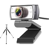 Spedal Webcam Autofocus with Microphone and Privacy Cover 1080p, Dual Stereo Microphones, Gaming Recording Video Web Camera for Calling, Conferencing, Live Streaming