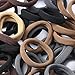 Seamless Cotton Stretch Hair Ties Bands Rope Ponytail Holders Headband No Crease Damage for Thick Heavy and Curly Hair (Neutral Colors)