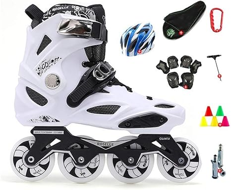 Amazon Co Jp インラインスケート 大人用 インラインスケート 子供用 ローラースケートこども用 大人用ローラーブレード Color White Size Eu 39 Us 7 Uk 6 Jp 24 5cm ホーム キッチン