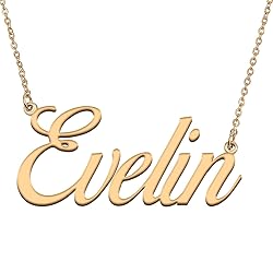 HUAN XUN Customized Custom Simple Any Name Necklace