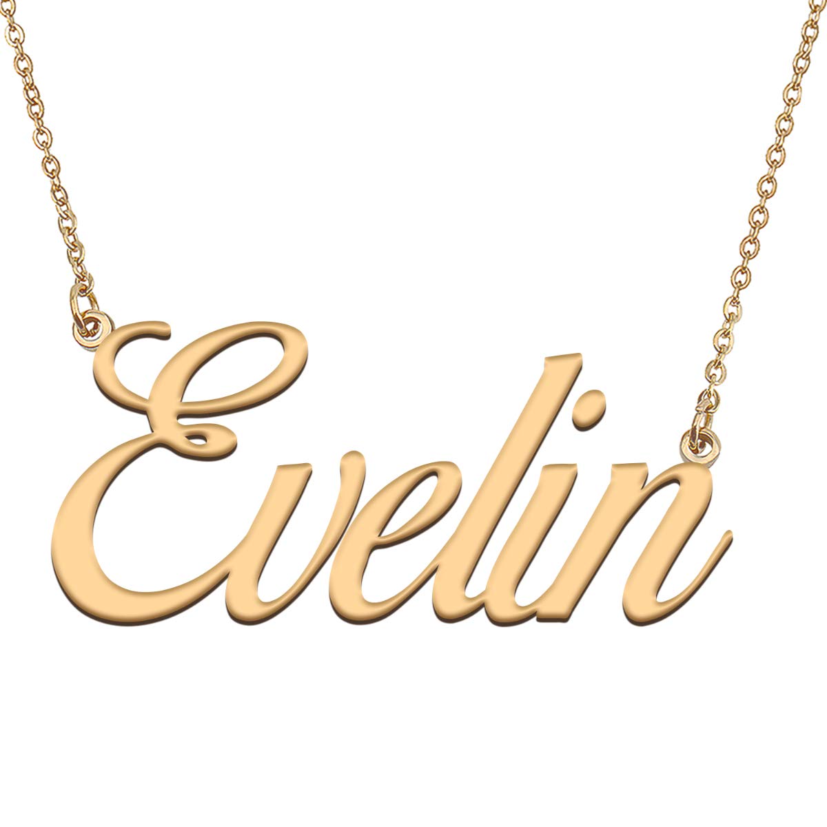 HUAN XUN Customized Custom Simple Any Name Necklace