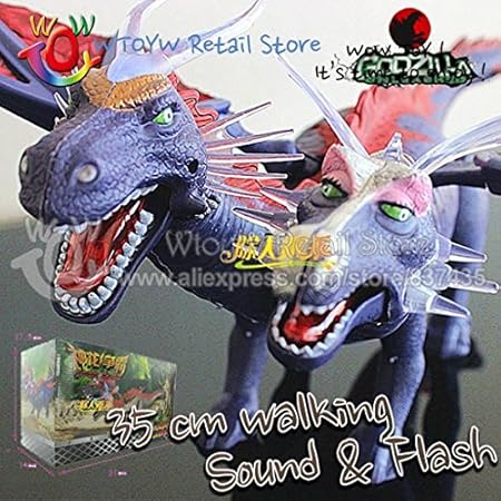 Amazon ワンピース50センチメートルjakiroジュラシックパークゴジラロボットペットの恐竜電子ドラゴンbrinquedosの少年 歩く音 アンプ フラッシュ 電動ロボット おもちゃ