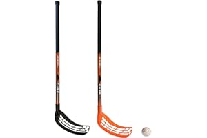 EXEL Floorball Sticks XCUBE Series - Set of 2 Ambidextrous Sticks and 1 Ball