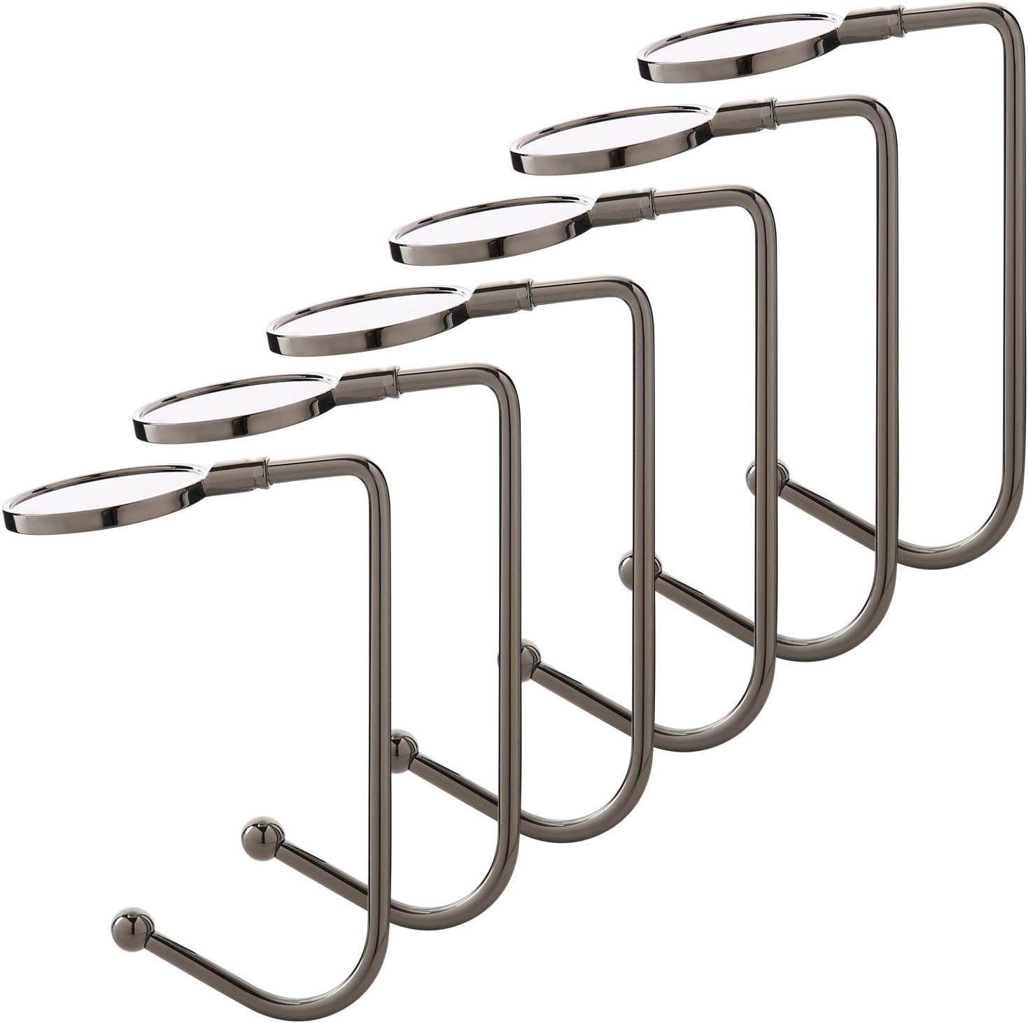 Stockings & Holders - Sunshane 6 Pieces Christmas Stocking Holders Mantel Hooks Hanger Christmas Safety Hang Grip Stockings Clip for Christmas Party Decoration, Gun Black