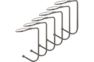 Sunshane 6 Pieces Christmas Stocking Holders Mantel Hooks Hanger Christmas Safety Hang Grip Stockings Clip for Christmas Party Decoration, Gun Black