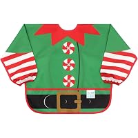 Bumkins Sleeved Bib / Baby Bib / Toddler Bib / Smock, Elf Costume, Waterproof, Washable, Stain and Odor Resistant, 6-24…