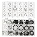 Baban 300 Pcs C-Clips Snap Ring Shop Assortment Black Washer Hardware Circlip Retaining Ring Set For Industrial Fasteners 18 Sizes