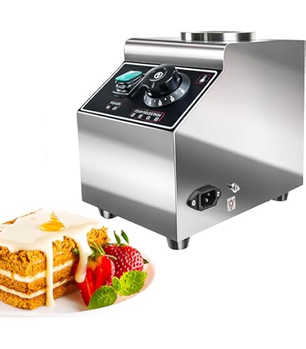 WantJoin Nacho Cheese Warmer With Pump – 4.6Qt Stainless Steel Dispenser, 5-Temp Settings For Cheese, Fudge & Caramel