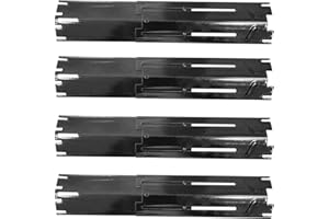 HWGckct Replacement Heavy Duty Adjustable Heat Plate Shield/Flavorizer Bar/Burner Cover/Flame Tamer for Gas Grill, Extends from 14" up to 21.5" L, 4 Pack