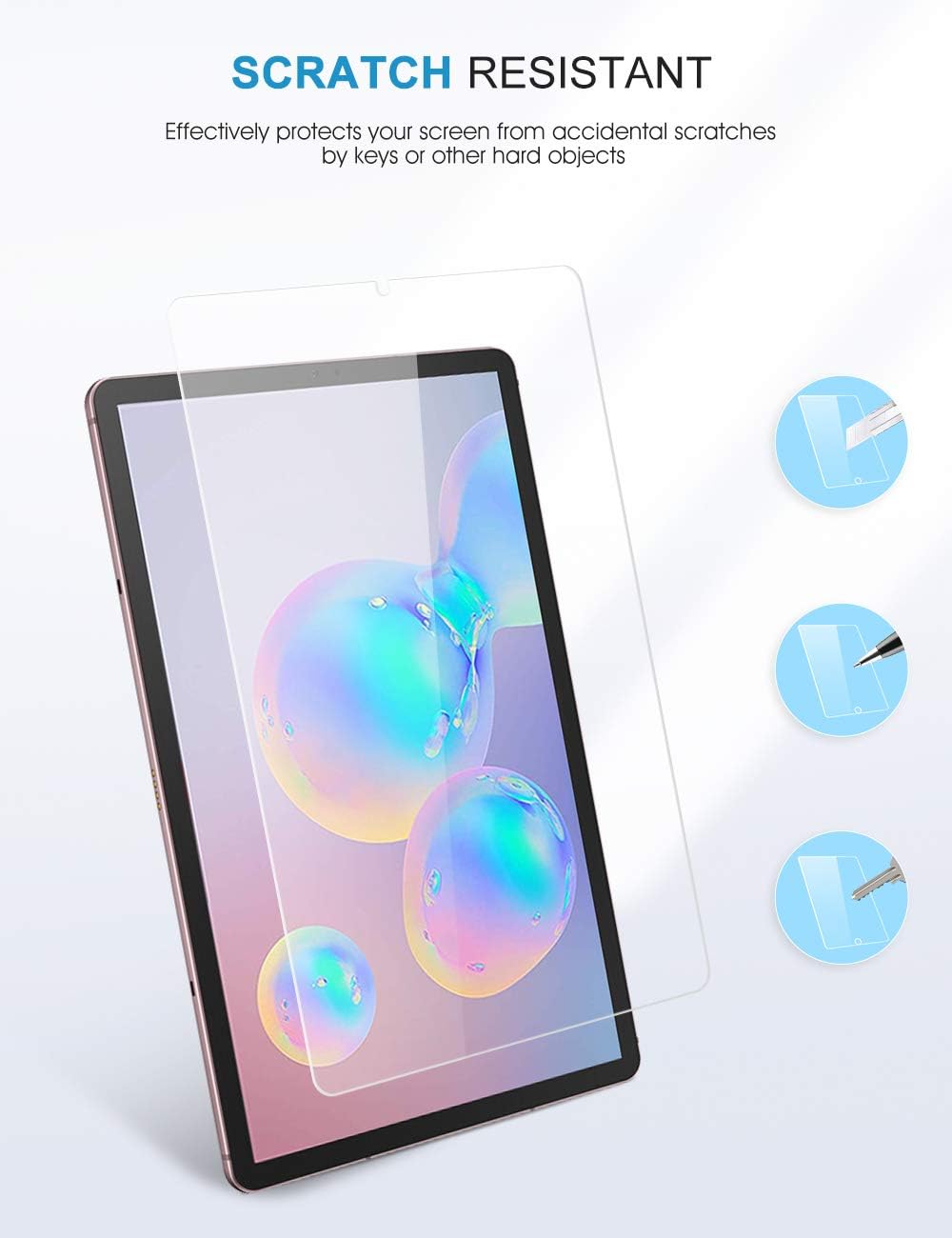 [3-Pack] SPARIN Tempered Glass Screen Protector Compatible with Galaxy Tab S6 / Tab S5e 10.5 inch with S Pen Compatible