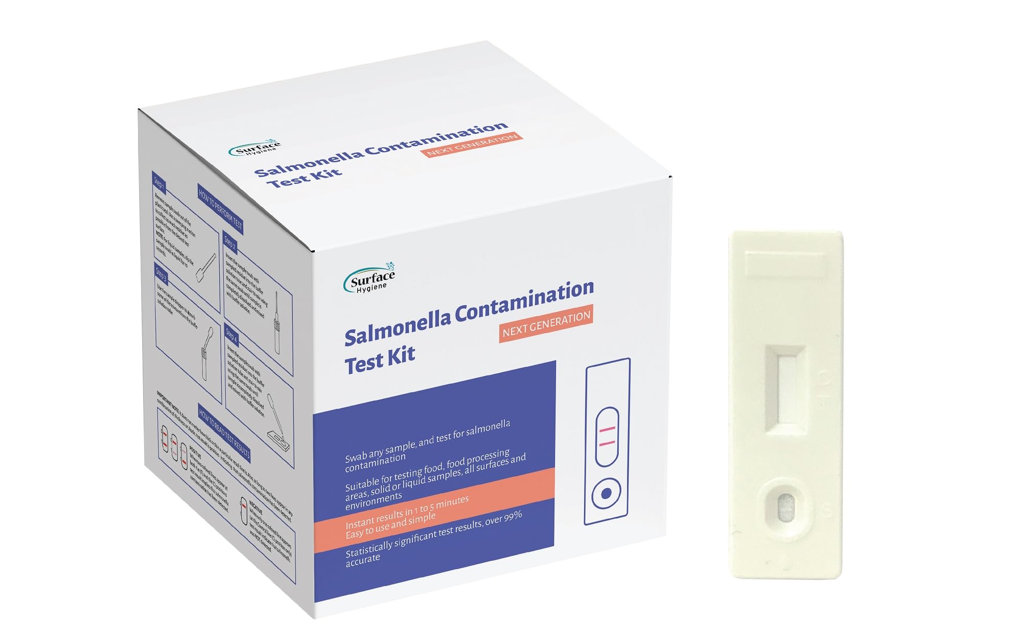 Photo 1 of Salmonella Test Kit for Foods, Food Processing Areas, All Surfaces, Environments, Solids and Liquids (Pack of 1)