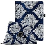 Fintie iPad Air 2 Case (2014 Release) - 360 Degree Rotating Stand Protective Case Smart Cover with Auto Sleep / Wake Feature for Apple iPad Air 2, Indigo Dreams