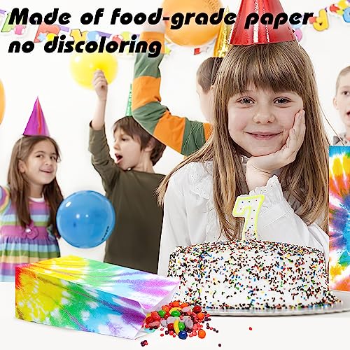 TOXOY 58PCS Tie Dye Gift Bags, Tie Dye Party Favor Bags Camouflage Treat Bags Colorful Goody Bags for Tie Dye Party Kids Birthday Party