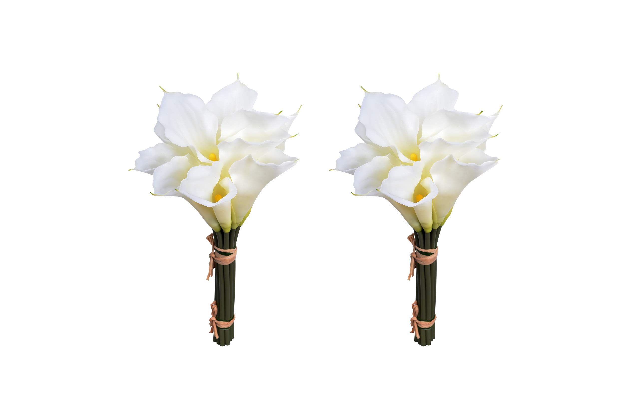 Yatai24pcs Real Touch Silk Calla Lily Flower Bouquet, Artificial Flowers for Decoration, Vibrant Durable & Long-lasting Faux Flower for Vase, Floral Displays Fake Flowers for Home Decor (P-White