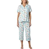 PajamaGram Cotton Pajamas For Women - Capri Pajamas For Women Set, 100% Cotton