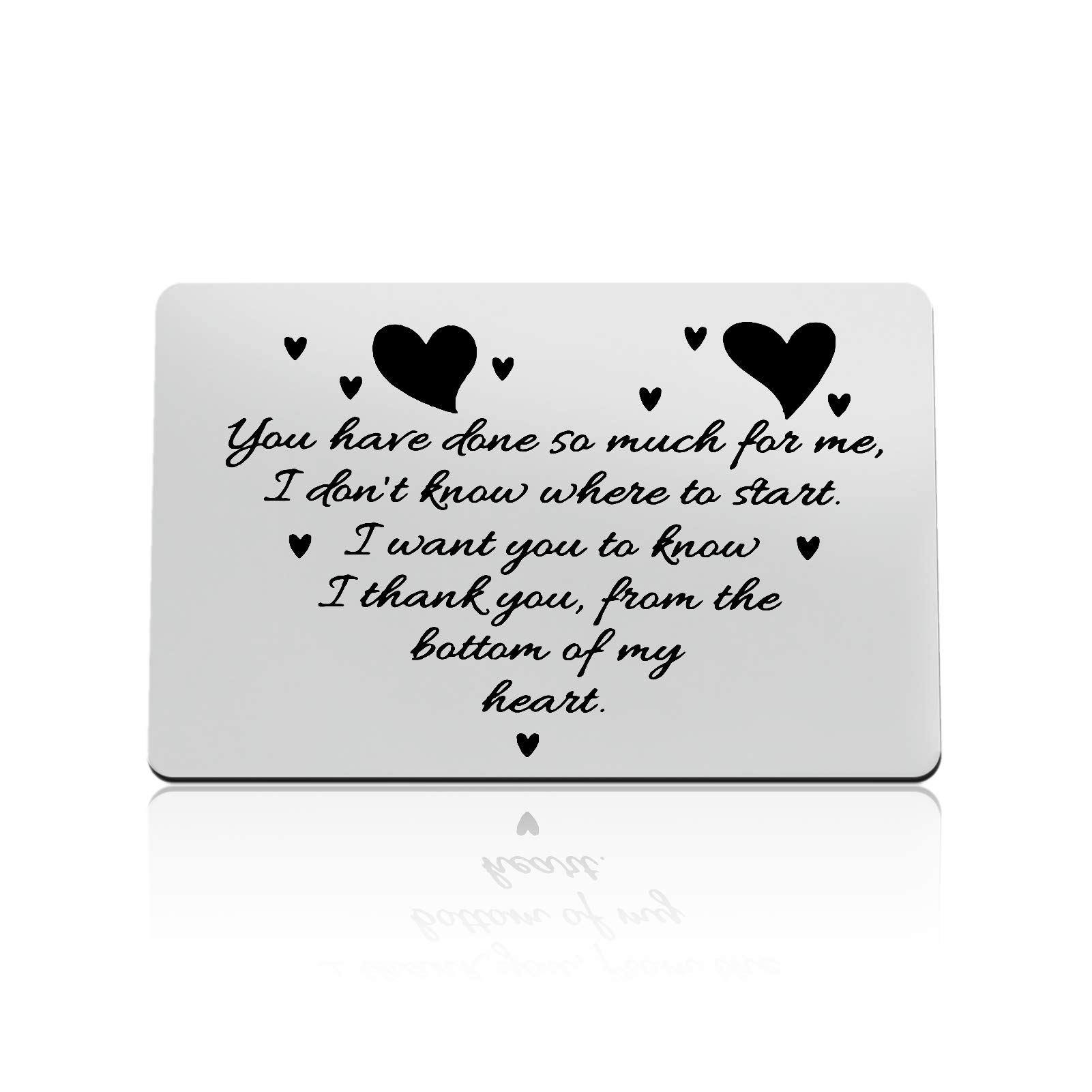 Thank You Gifts for Teacher Nurse Coworker Wallet Card Insert for Friends Family You Have Done So Much for Me Appreciation Card Christmas Birthday Gifts Thank You Gifts for Mentor Coach