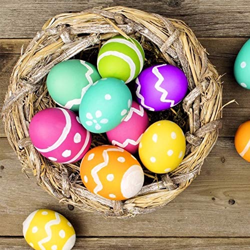 SallyFashion 15 PCS White Wooden Eggs Easter Eggs Fake Eggs for Children DIY Game,Kitchen Craft Adornment,Toy Foods