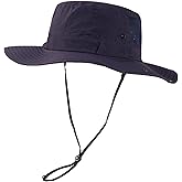 TOP-EX Men's Wide Brim Sun Hat UPF 50+ Waterproof, Packable Breathable Mesh Boonie Bucket Cap for Hiking Fishing Safari