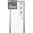 Arrowzoom White Single Side - 20 Pieces Acoustic Insulation Soundproofing Panels 12 x 12in for Door Kit Installation Recording Studio Podcast Live House Bars Sound Absorbing Tiles Man Cave AZ1184