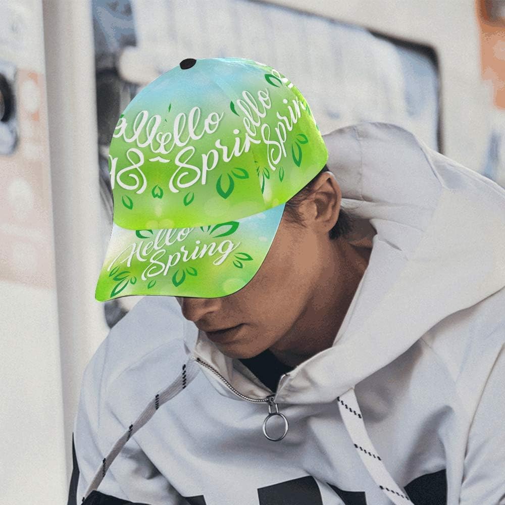 Fun Baseball Caps for Women Hello Spring Girl Dad Hats Cotton