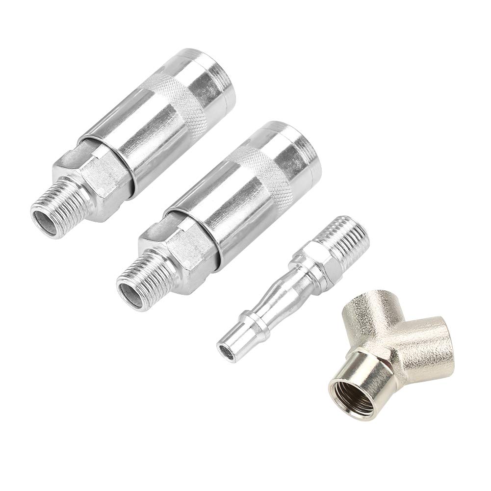 1/4" BSP Y Piece Connector 3 Way Quick Fitting Connector for Air Pump Compressor