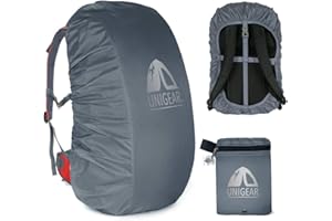 Unigear Backpack Rain Cover Waterproof Rating 5000mm, Ultraportable and Durable with 2 Anti-Slip Buckle Strap, Integrated Carry Pouch Design