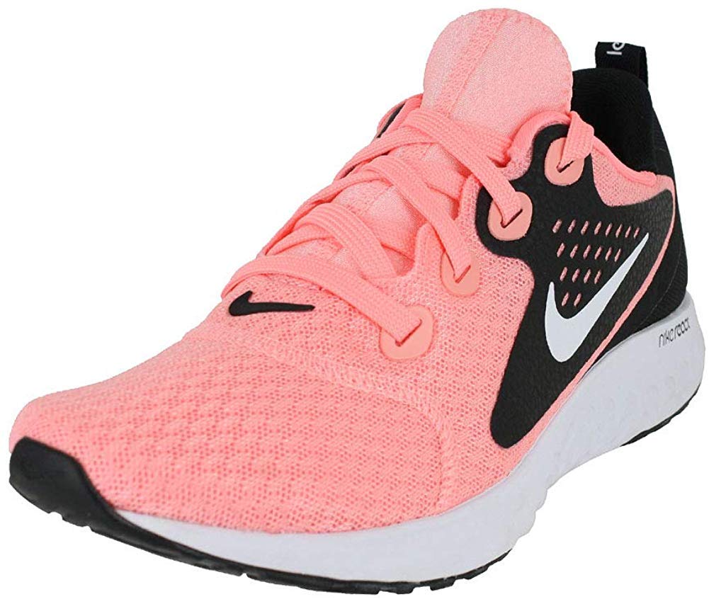 women's legend react running sports shoes - black/white