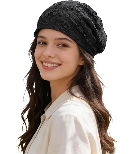 TOP HEADWEAR Black Crochet Knit Beanie Skull Cap Hat at Amazon