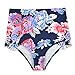 BuyBai Women's Sexy Halter Bikini Floral Print High Waist Swimsuit Bathing Suits