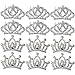 kilofly 12pc Mini Princess Party Favor Crown Crystal Rhinestone Tiara Hair Comb Clip