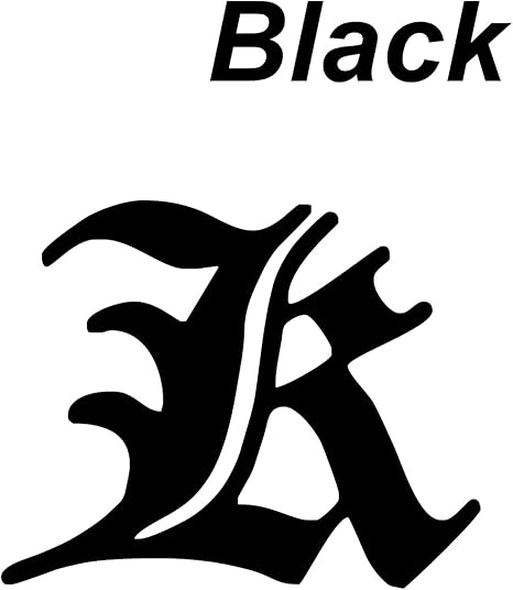 Amazon カッティングステッカー 黒 フォントステッカー K アルファベット Alphabet 英字 シール 車 バイク 車 バイク