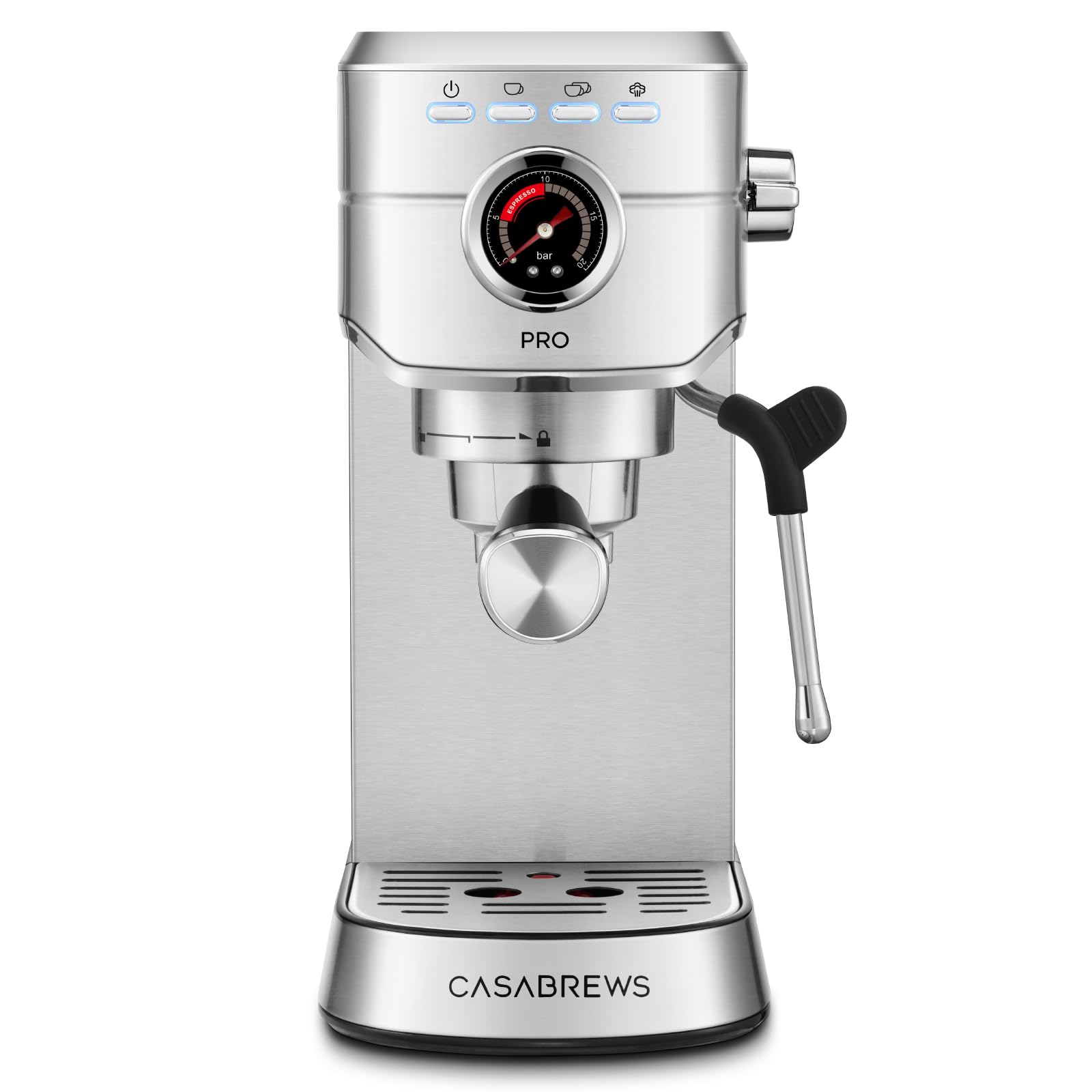 Photo 1 of CASABREWS 5418 PRO Espresso Machine 20 Bar, Upgraded Espresso Maker with Powerful Steam Milk Frother, Stainless Steel Coffee Machine with Fast Heating System for Cappuccino, Latte, Silver