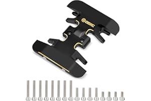 OGUNKE OGRC 32g Brass Skid Plate Heavy Counterweight Center Gearbox Mount for Axial SCX24 Deadbolt C10 JLU Gladiator Bronco 1/24 RC Upgrade Parts