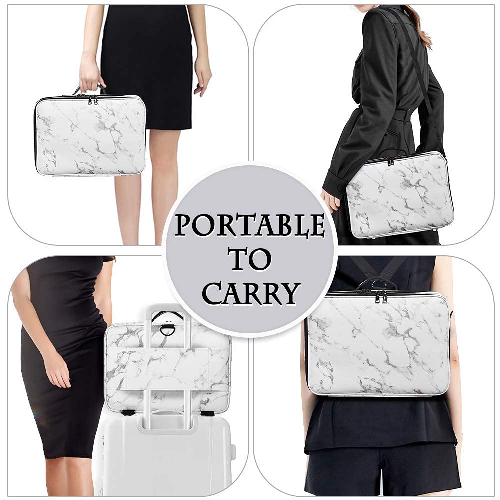 gzcz PU Leather Travel Makeup Case 16.2