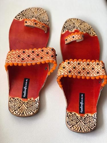 orange sandals for wedding