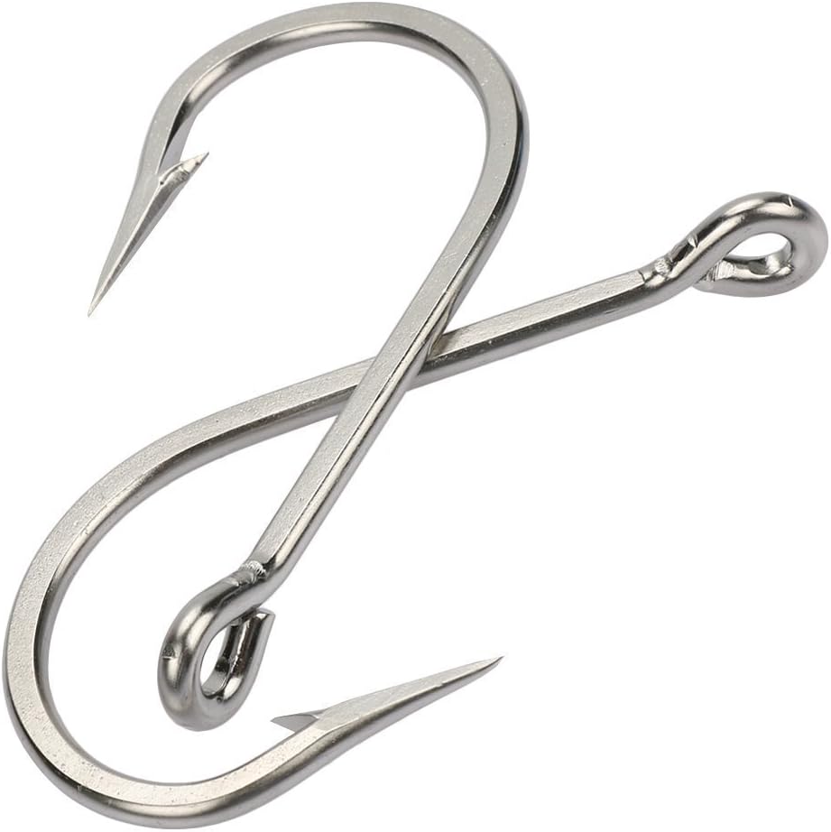 TOPIND Stainless Steel 7731 Fishhooks Large Sea Fishing Hooks Tuna Hooks Barbed Sharp Saltwater Large FishhooksTrolling Jig Tuna Shark Live Bait Hooks Fishing Accessories